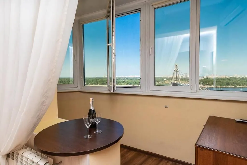 קייב Apartments With Crazy Panoramic View Of The Dniepr
